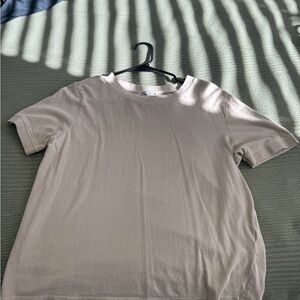 Zara Women's Beige Short Sleeve Tee